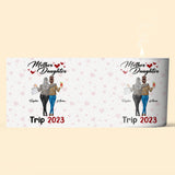 Mother Daughter Trip - Personalized Mother Candle With Wooden Lid