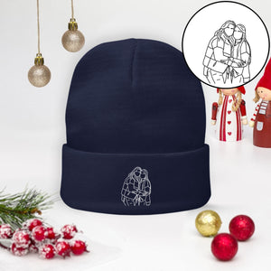 Custom Photo - Personalized Bestie Embroidered Beanie