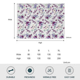 Custom Name Purple Flowers - Personalized grandson Blanket