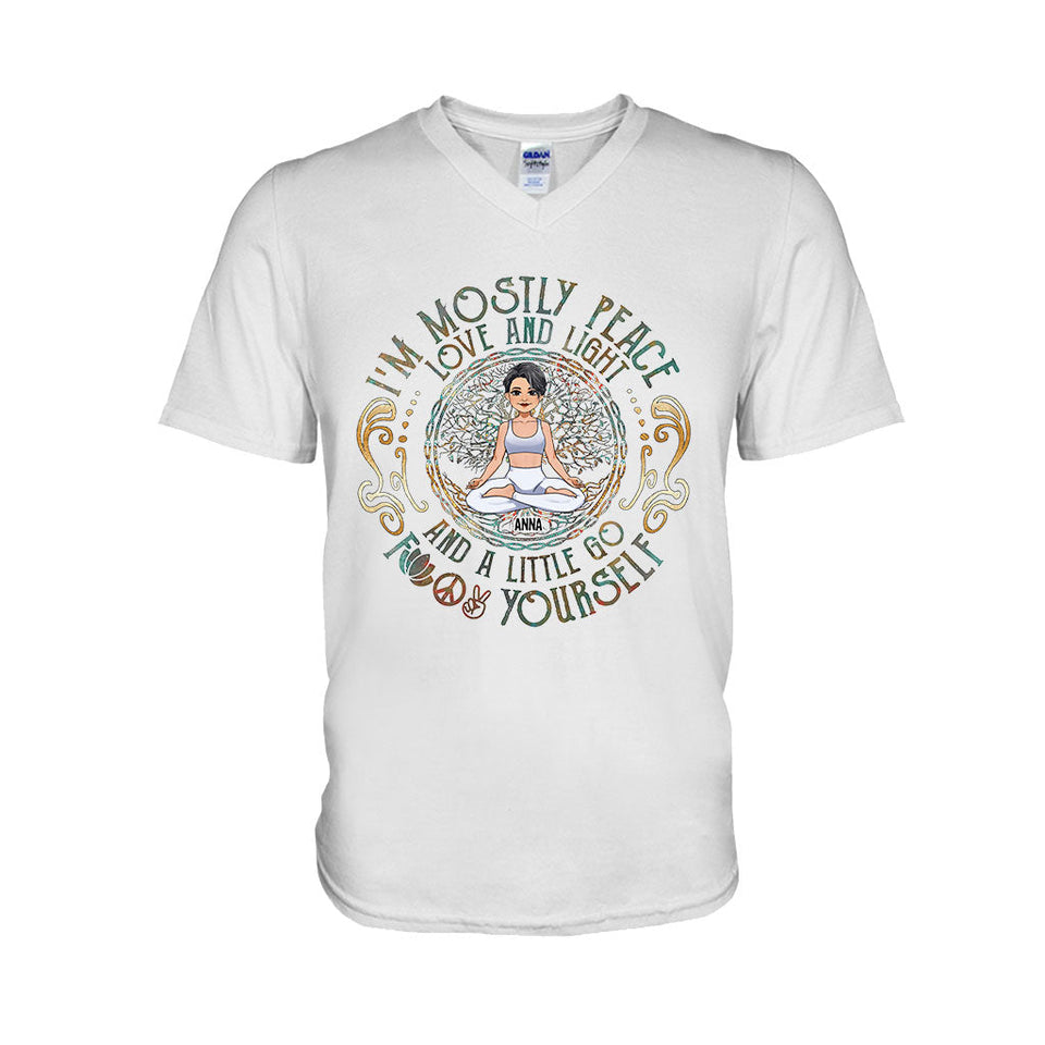 I'm Mostly Peace - Personalized Yoga T-shirt And Hoodie