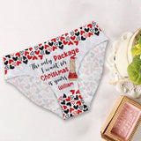 The Only Package I Want For Christmas Is Yours - Personalized Couple Women Briefs