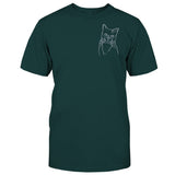 Custom Line Art - Personalized Cat Embroidered T-shirt