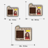 Best Teacher Ever - Personalized Teacher 2 Layered Wood Sign