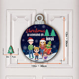 Christmas Coming In - Personalized Family Interchangeable Seasonal Wood Sign