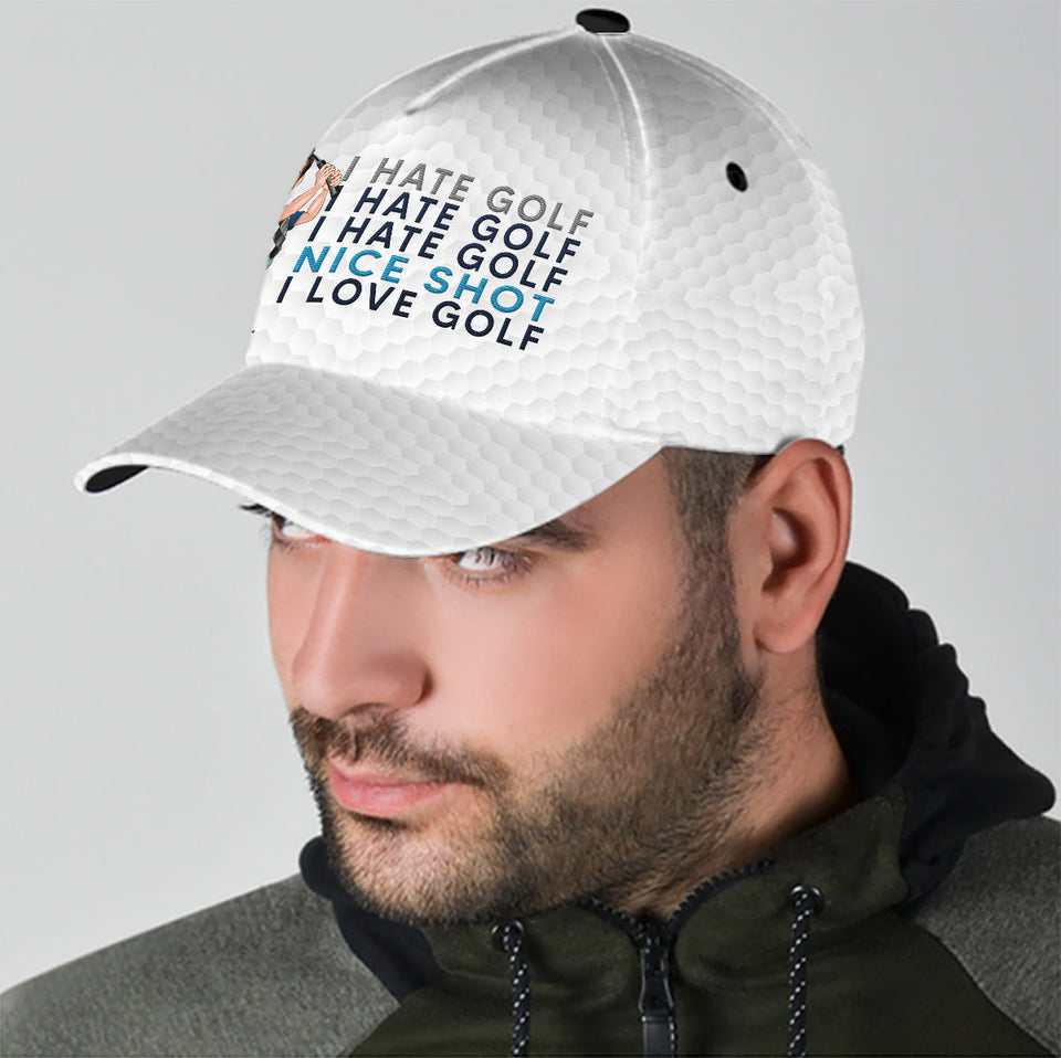 Photo Inserted Funny Golfer - Personalized Golf Classic Cap