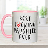 Best Daughter Ever - Personalized Daughter Accent Mug