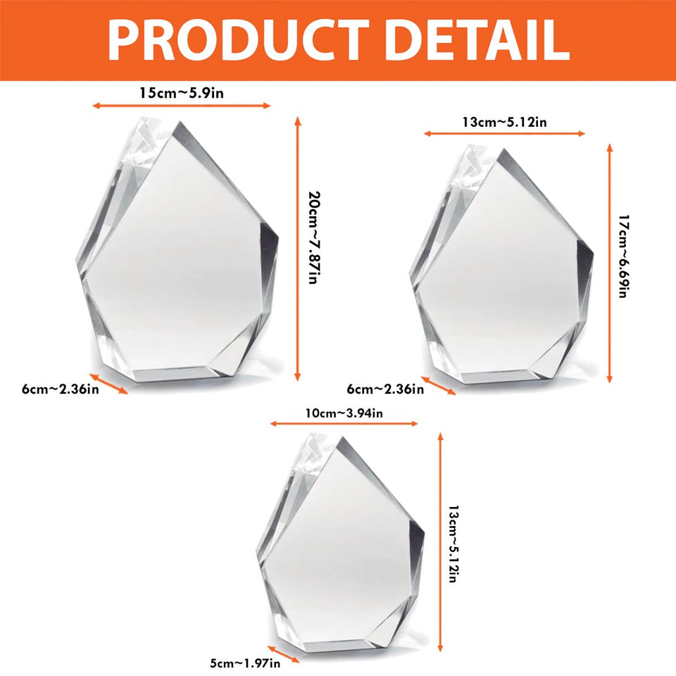 Custom Photo - Personalized Cat Laser Engraving 3D Iceberg Shaped Crystal Lamp