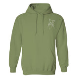 Custom Line Art - Personalized Cat Embroidered Hoodie