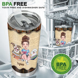 Just A Girl Who Loves Book And Dogs - Personalized Book Tumbler