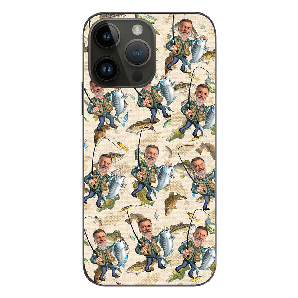Photo Inserted Funny Fishing - Personalized Fishing Phone Case