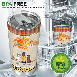 Just A Girl Who Loves Fall And Dogs - Personalized Dog Tumbler
