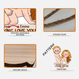 I Love You - gift for husband, wife, boyfriend, girlfriend - Personalized Custom Shaped Wood Sign