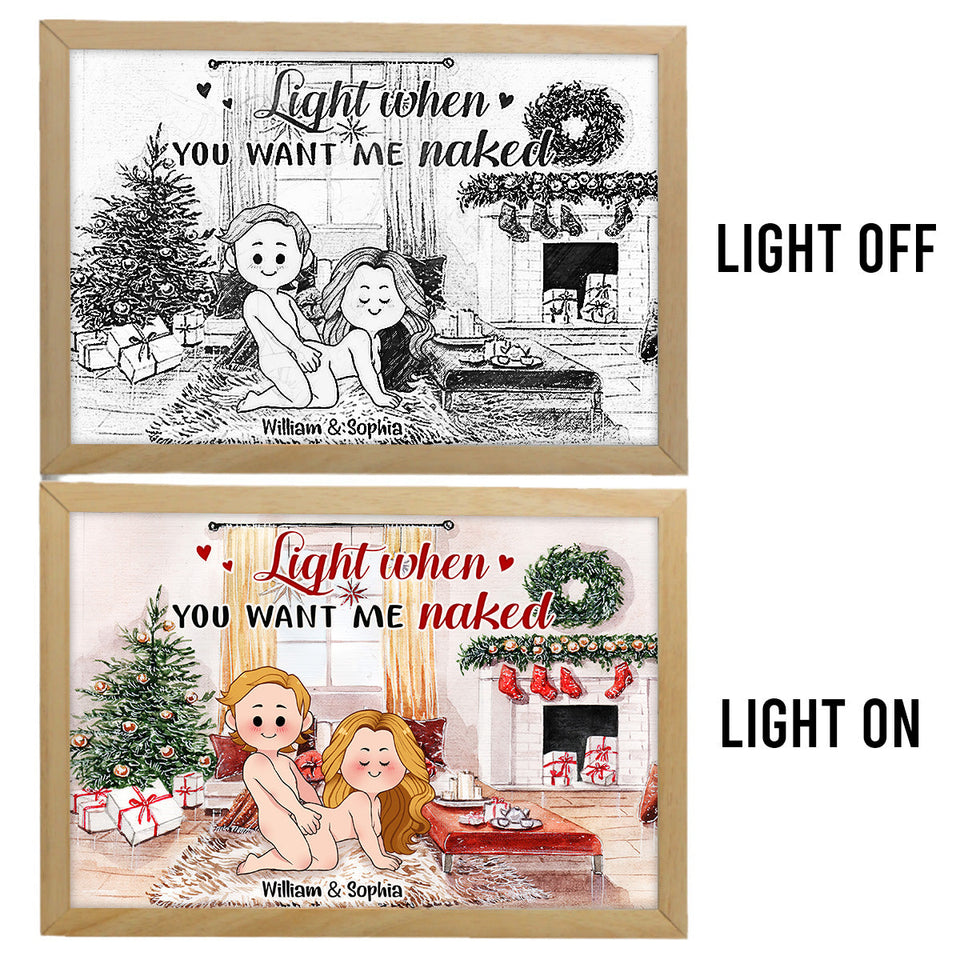 Light When You Want Me - Personalized Couple Light Photo Frame