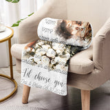 I Choose You - Personalized Husband And Wife Blanket