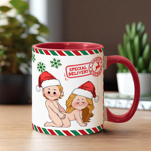 North Pole Mail Service - Personalized Couple Accent Mug