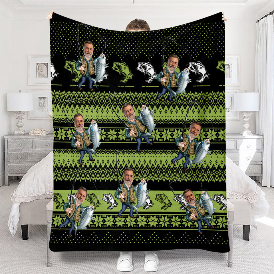 Love Fishing - Personalized Fishing Blanket