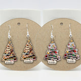 Just A Girl Who Loves Books Christmas Tree - Personalized Book Earrings