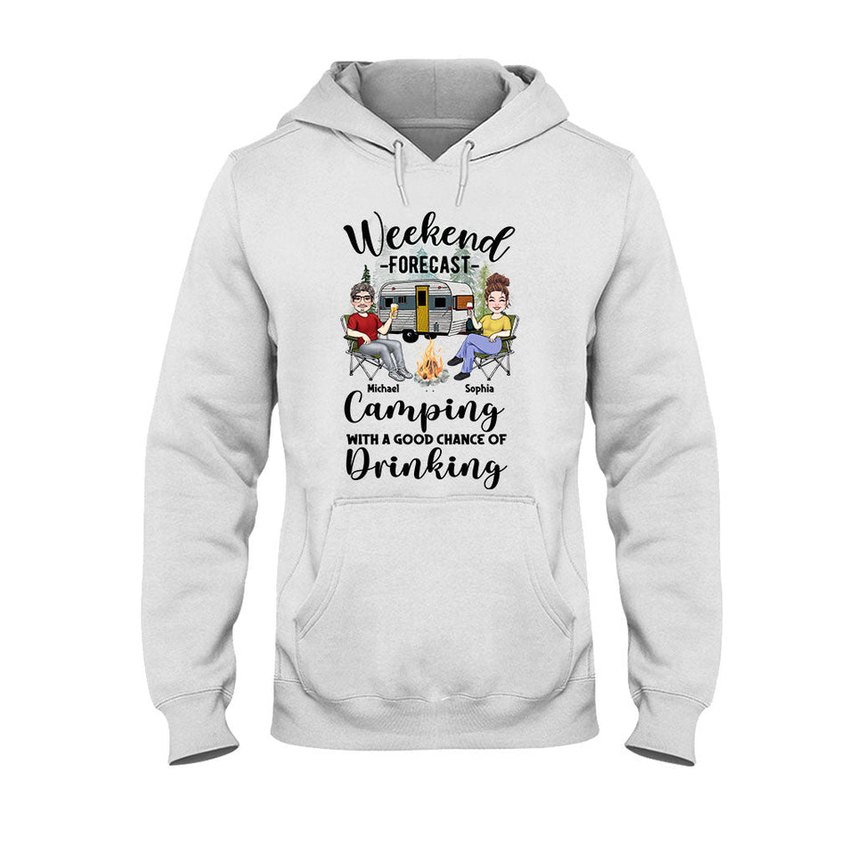 Weekend Forecast - Personalized Camping T-shirt And Hoodie