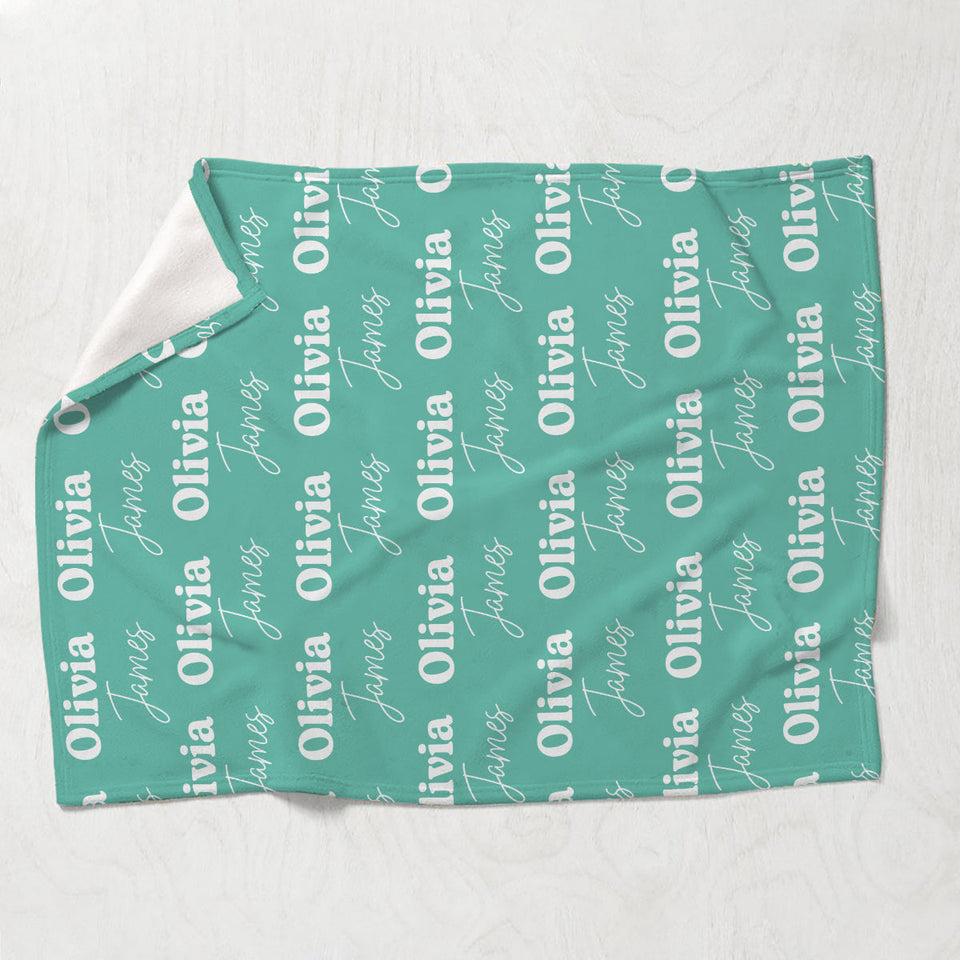 Custom Name Pattern - Personalized Bestie Blanket