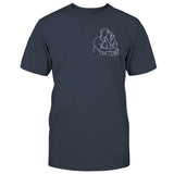 Custom Line Art - Personalized Couple Embroidered T-shirt