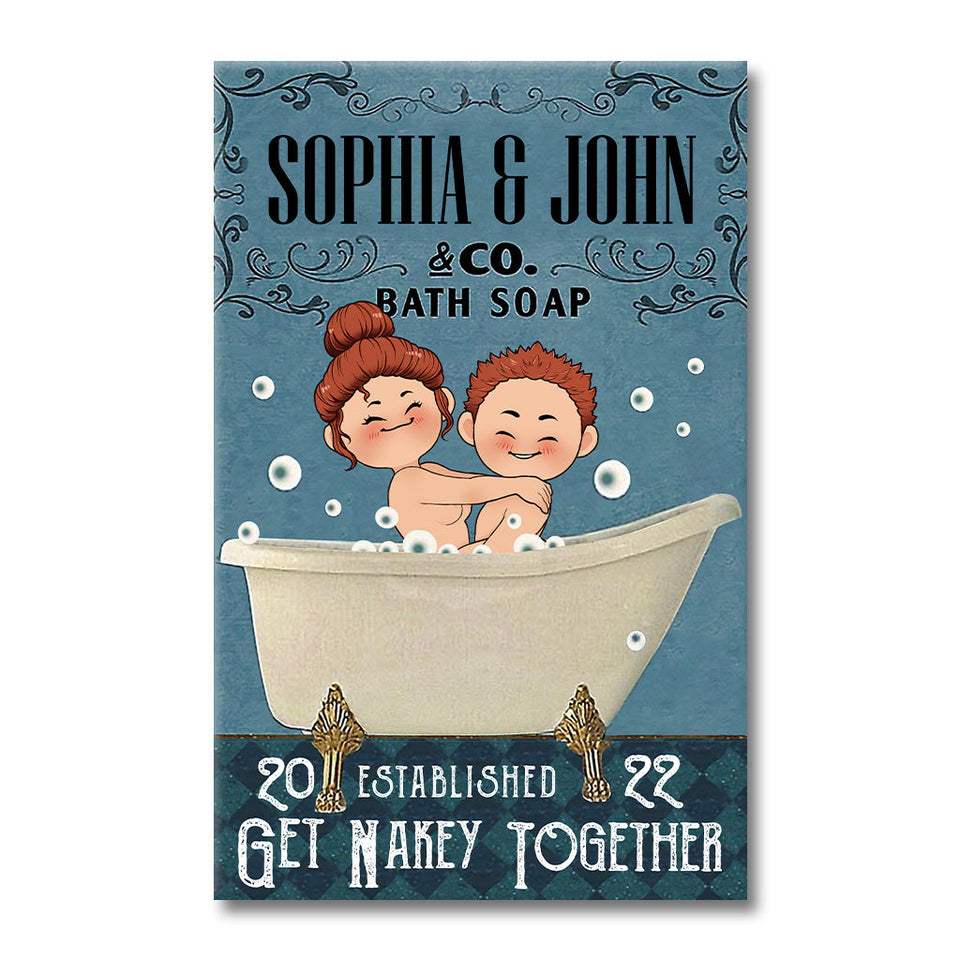 Get Nakey - Personalized Couple Canvas And Poster