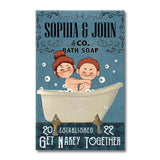 Get Nakey - Personalized Couple Canvas And Poster
