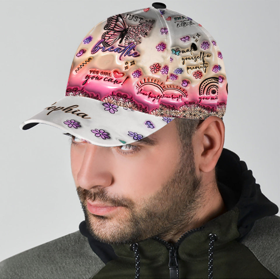 Positive Affirmations Butterfly - Personalized Butterfly Classic Cap