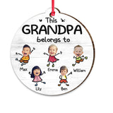 This Grandpa Belongs To - Personalized Grandpa Ornament