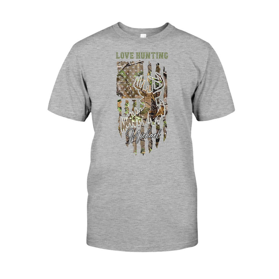 Love Hunting - Personalized Hunting T-shirt And Hoodie