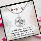Birthday Flower - Gift for mom, wife,girlfriend, grandma - Personalized Round Pendant Necklace