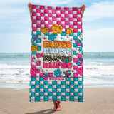Nurse Life - Nurse gift for mom, her, wife, girlfriend, friend - Personalized Beach Towel