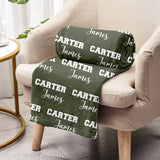 Custom Name Pattern - Personalized Father Blanket