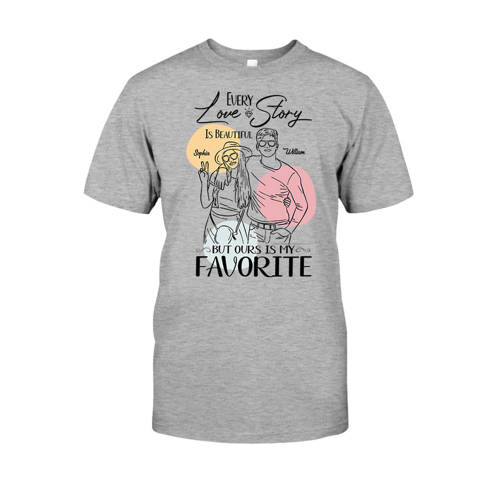 Every Love Story Is Beautiful - Personalized Couple T-shirt And Hoodie