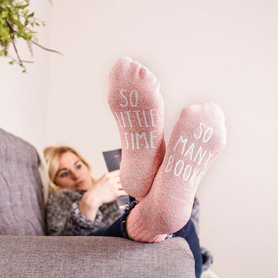 So Many Books So Little Time - Personalized Book Socks