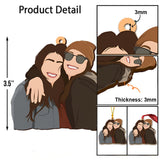 Custom Faceless Portrait Illustration - Personalized Family Ornament