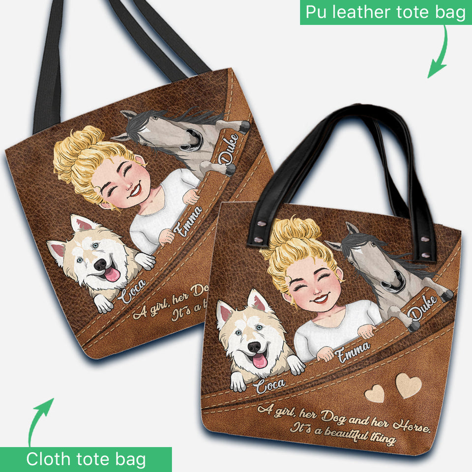 What A Beautiful Thing - Personalized Horse Tote Bag