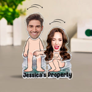 Her Property - gift for husband, wife, boyfriend, girlfriend - Personalized Custom Shaking Head