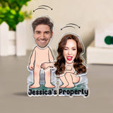 Her Property - gift for husband, wife, boyfriend, girlfriend - Personalized Custom Shaking Head