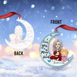 I Love You To The Moon And Back - Personalized Grandma Ornament