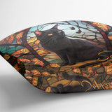 Black Cat - Personalized Black Cat Throw Pillow