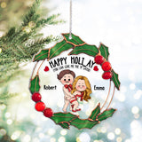 Happy Holiday - gift for husband, boyfriend - Personalized Transparent Ornament