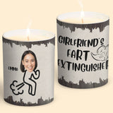 Fart Extinguisher - Gift for dad, grandma, grandpa, mom, uncle, aunt, son, daughter, brother, sister, granddaughter, grandson, husband, wife, boyfriend, girlfriend, friend - Personalized Candle With Wooden Lid