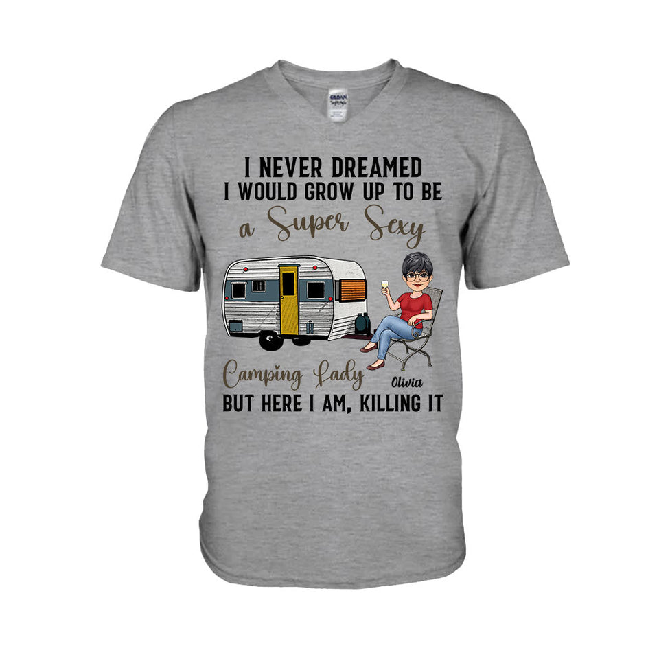 Camping Lady - Personalized Camping T-shirt & Hoodie