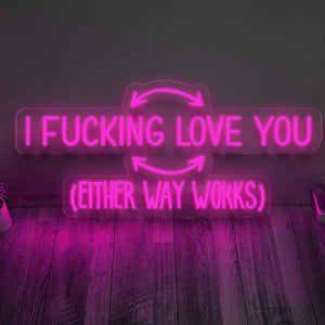 I Love You - Personalized Couple Neon Sign