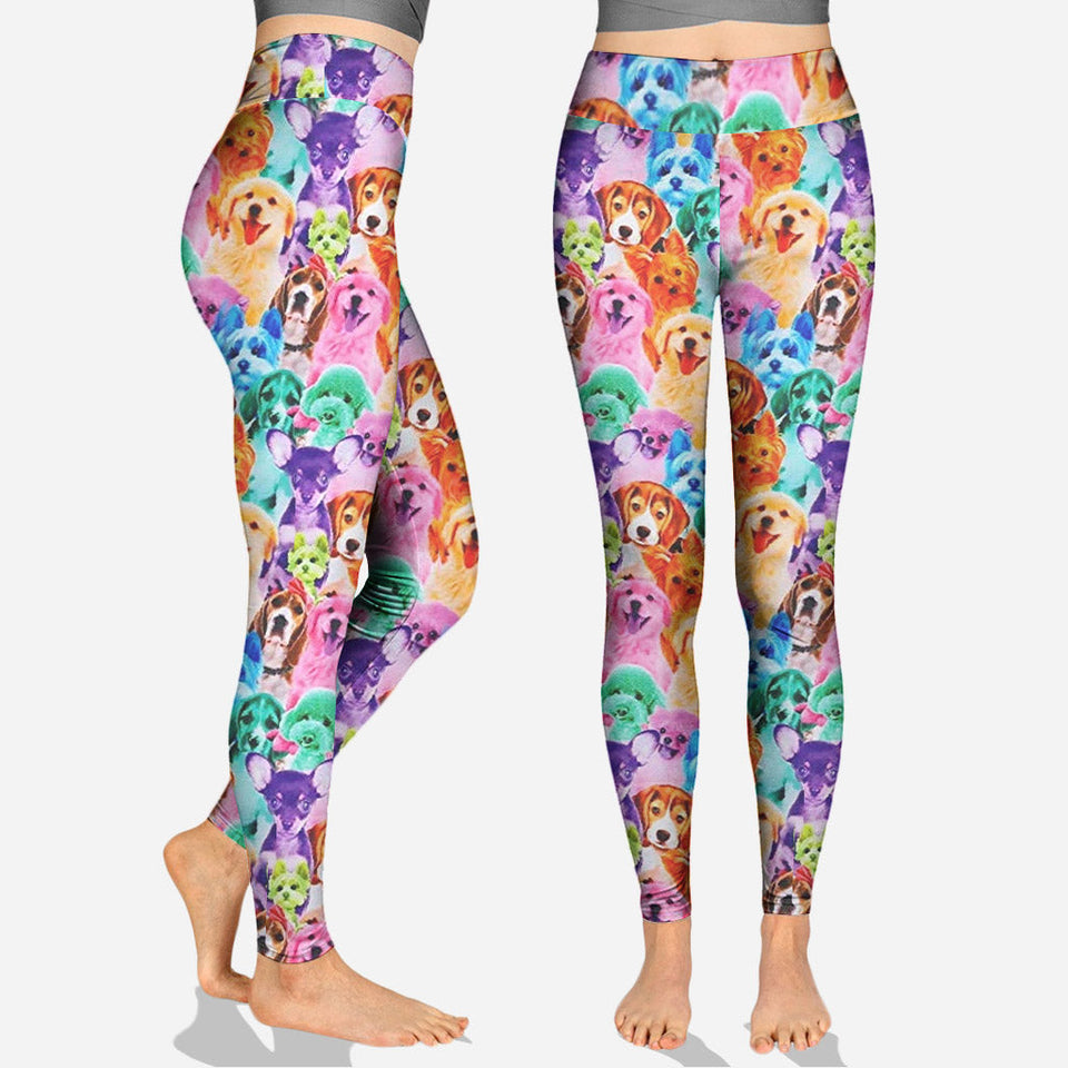 Photo Insert Transferring Into Colorful Style - Personalized Cat Hoodie and Leggings