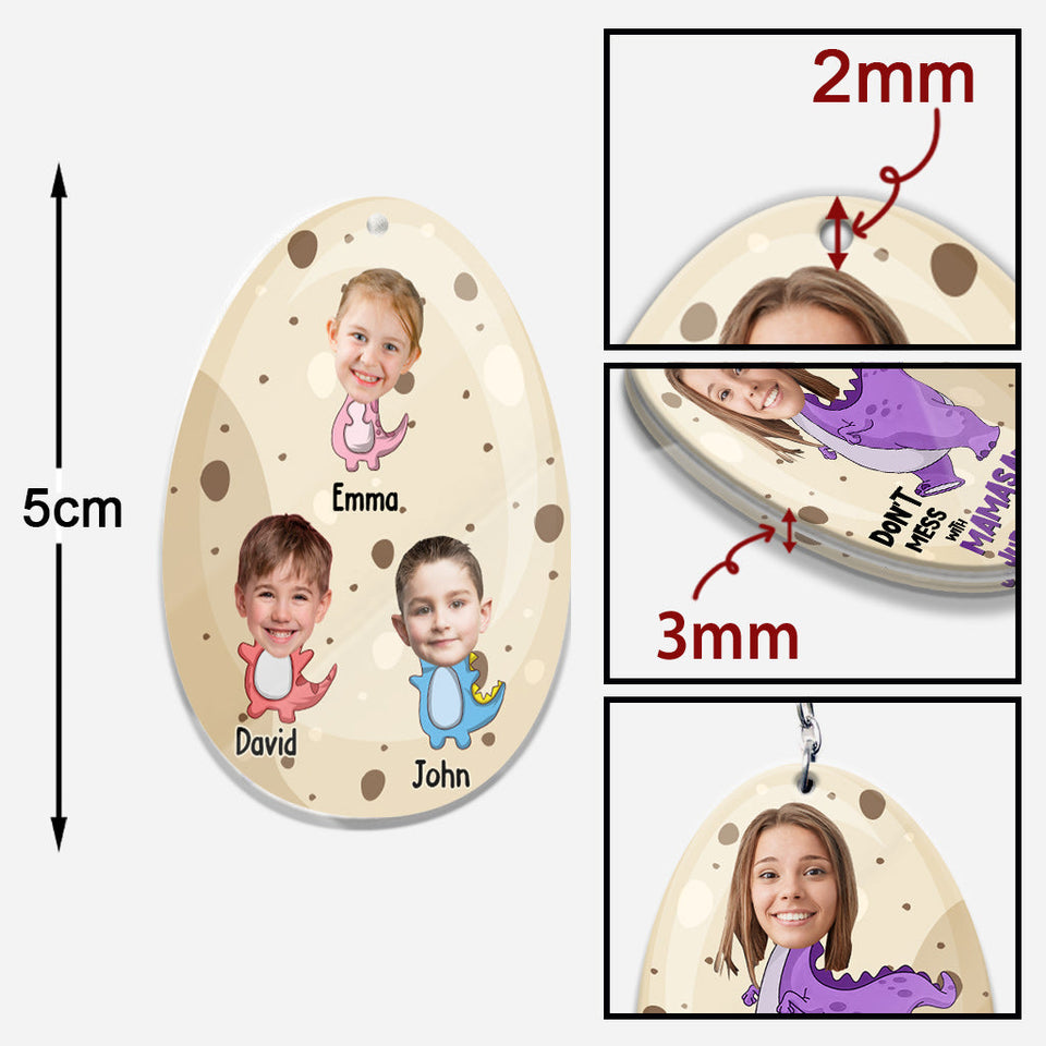 Don't Mess With Mamasaurus Jurasskicked - Personalized Mother Keychain