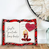 Just A Girl Who Loves Books - Personalized Book Custom Shaped Wood Sign