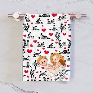 Pull Out Game - Personalized Couple Golf Towel
