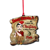 Dear Santa - Personalized Fishing Ornament