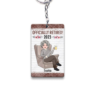 Relax And Enjoy The Ride - Personalized Retired Keychain